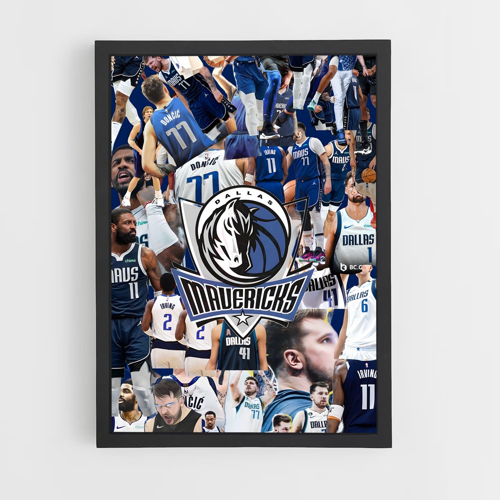 Poster Mavericks en Action – affiche Basketball (vue 2)